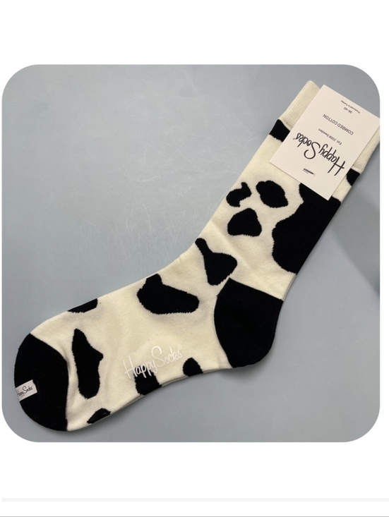 Happy Socks Accessories - Happy Socks Cow Pattern Crew Socks